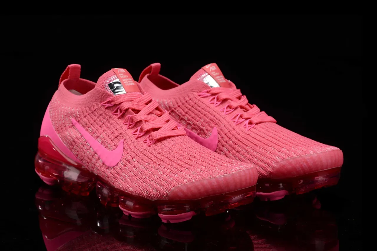 Nike Pink Transparent Flyknit Upper Full-Length Visible Air Unit Running Shoes 14