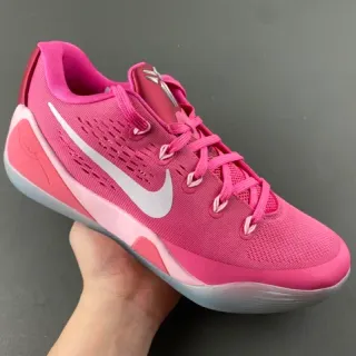 Nike 粉色白色工程网布鞋面穿孔通风篮球鞋