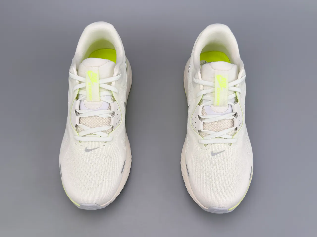 Nike ReactX White Yellow Engineered Mesh Upper Sculpted Midsole Running Shoes 9