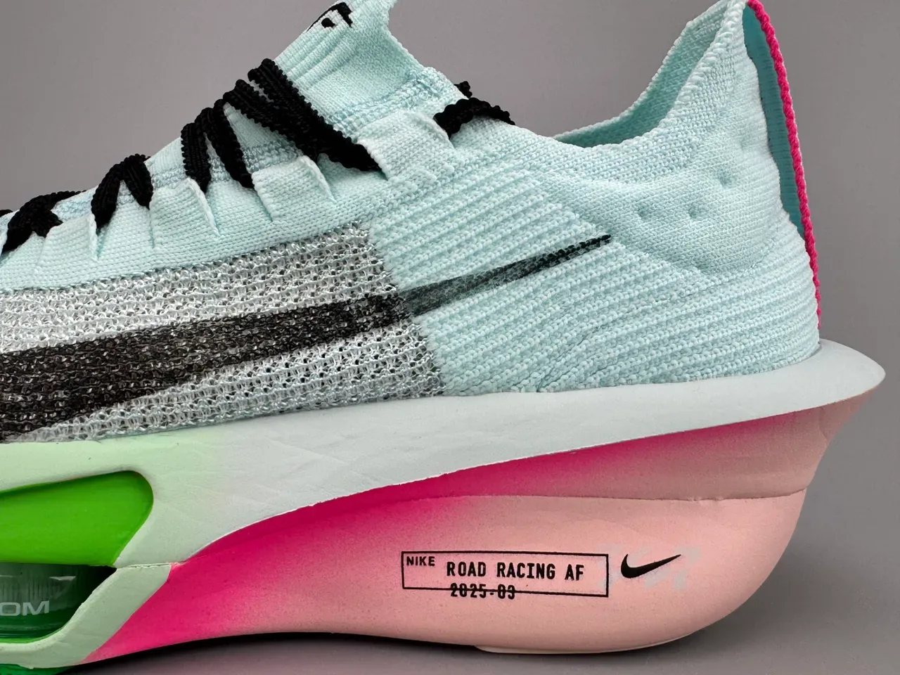 Nike Road Racing AF 2025-03 Aqua Pink Green Zapatillas de running 3