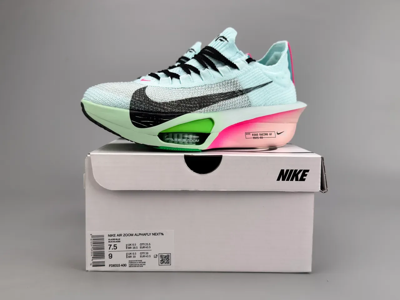 Nike Road Racing AF 2025-03 Aqua Pink Green Zapatillas de running 6