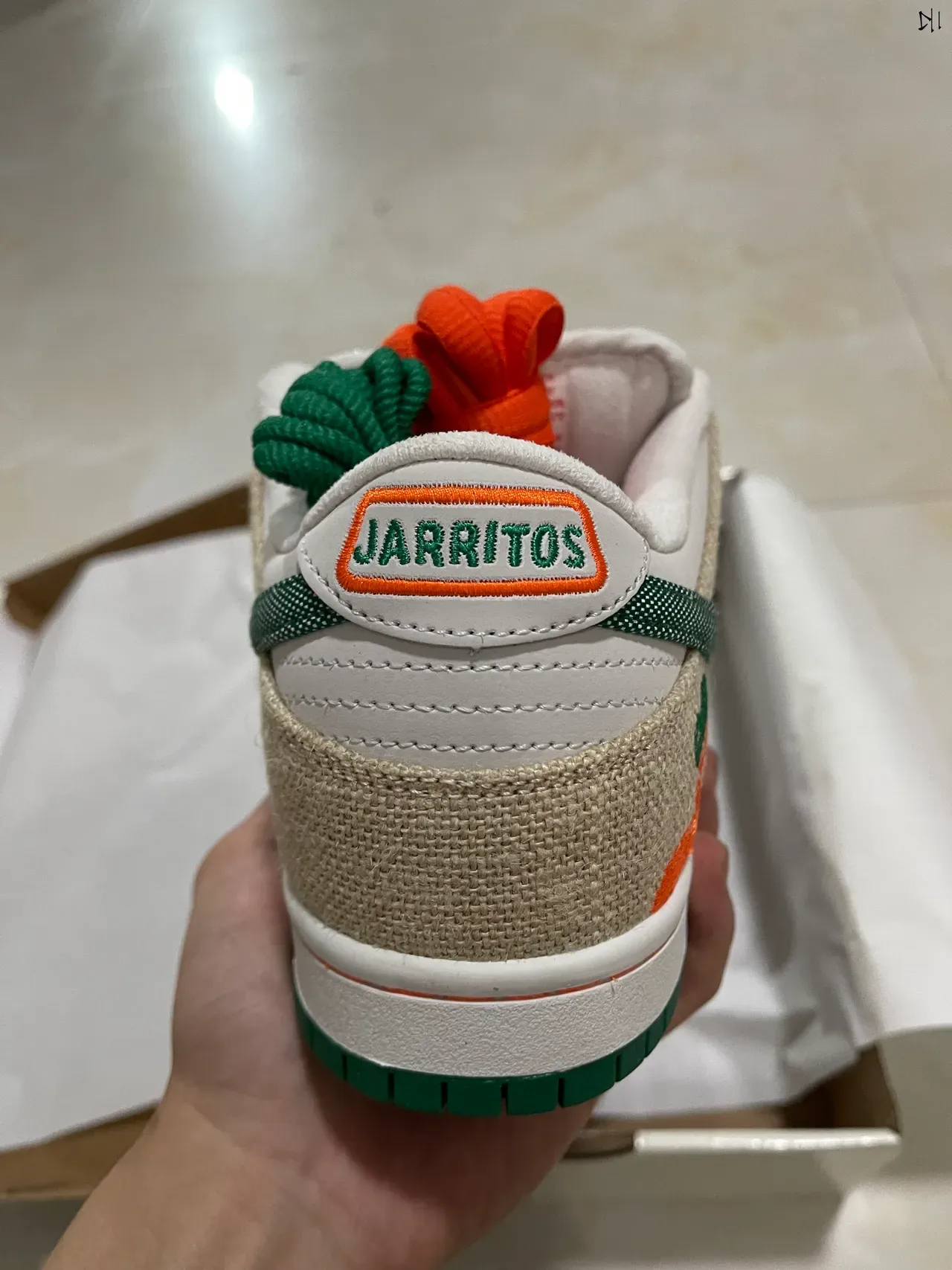 Nike SB Dunk Low Beige Green Orange Skateboard Shoes 7