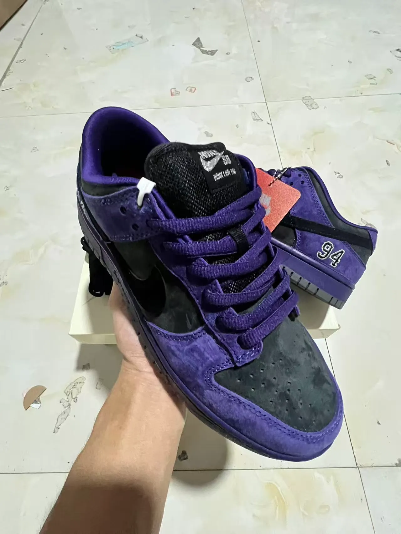 Nike SB Dunk Low Supreme বেগুনি '৯৪ স্কেটবোর্ড জুতা 2