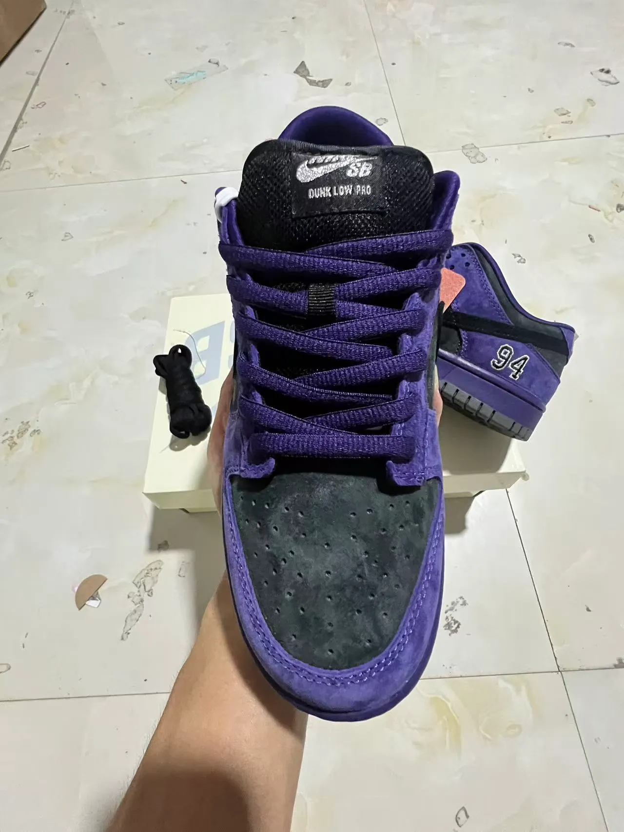 Nike SB Dunk Low Supreme বেগুনি '৯৪ স্কেটবোর্ড জুতা 3