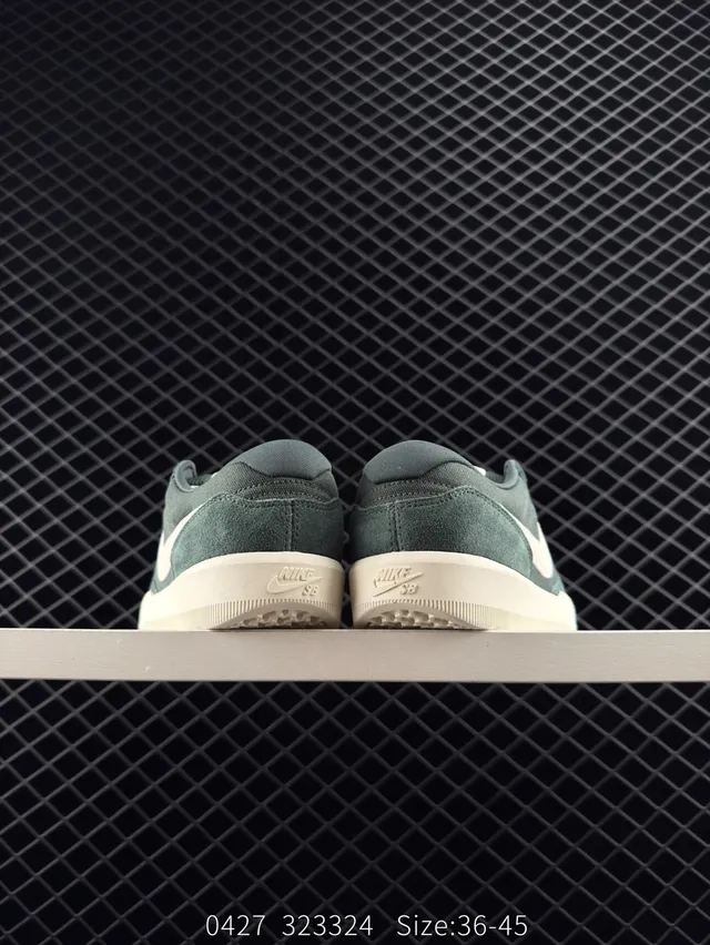 Nike SB Force 58 Chaussures de skateboard vert foncé et off-white 5