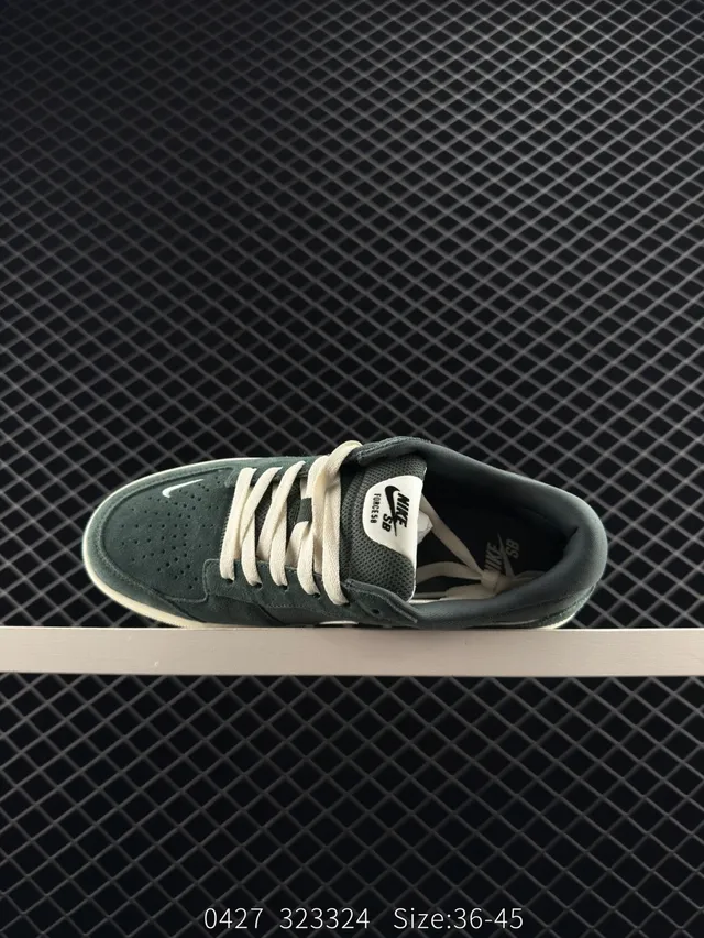 Nike SB Force 58 Chaussures de skateboard vert foncé et off-white 6