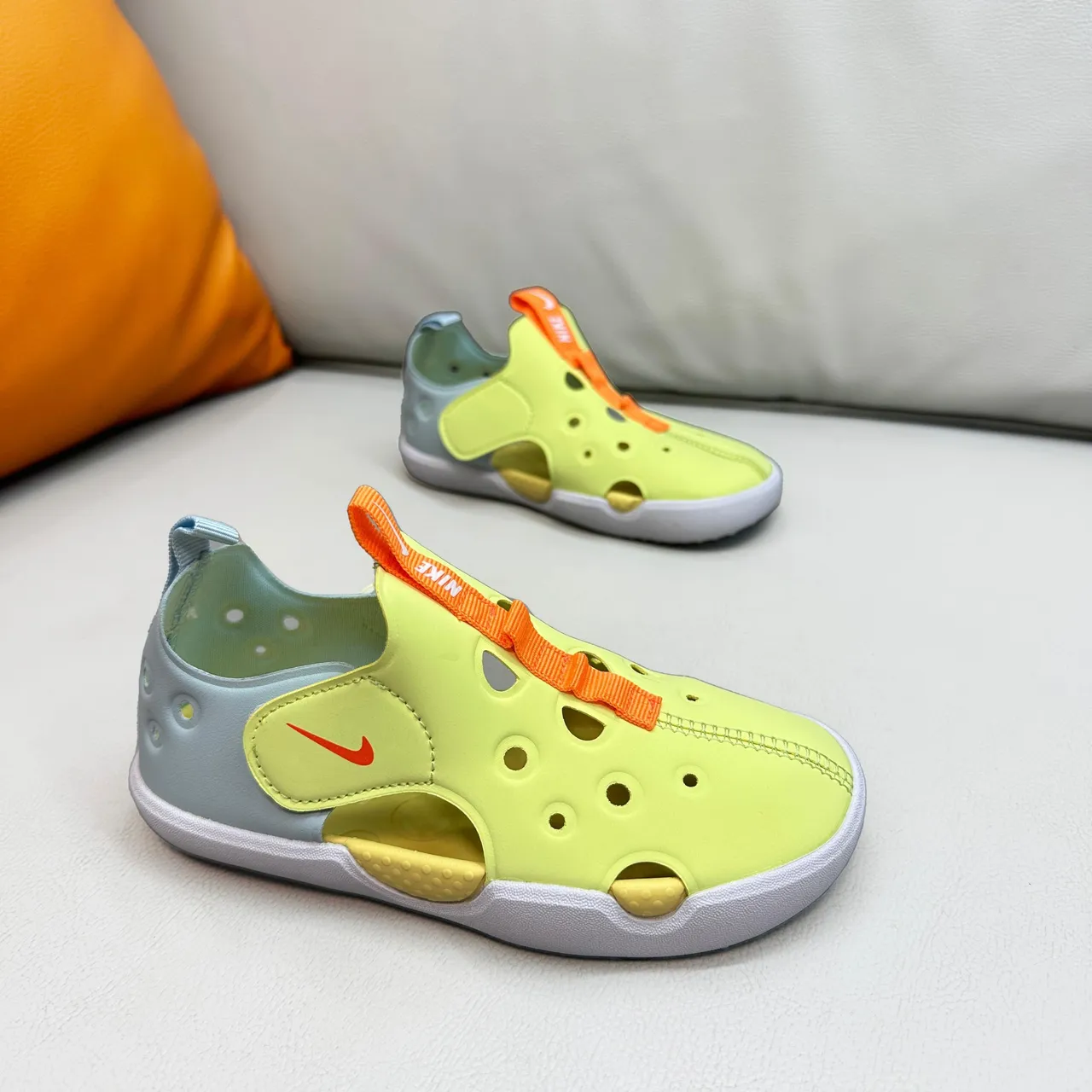 Nike Sunray Protect Kids Pink Perforated Strap Casual Sandals 23