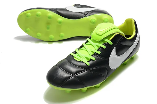 Nike Tiempo नारंगी काला लो-कट क्विल्टेड लेदर अपर फर्म-ग्राउंड फुटबॉल जूते 10