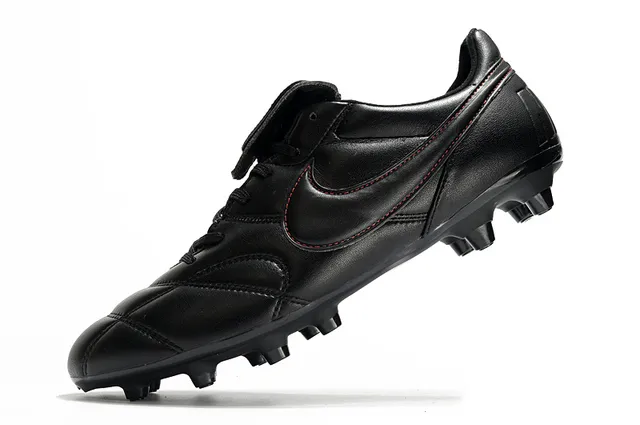 Nike Tiempo नारंगी काला लो-कट क्विल्टेड लेदर अपर फर्म-ग्राउंड फुटबॉल जूते 23