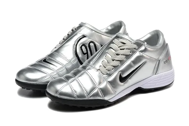 Nike Total 90 III Silver Black Red Turf Soccer Shoes 8