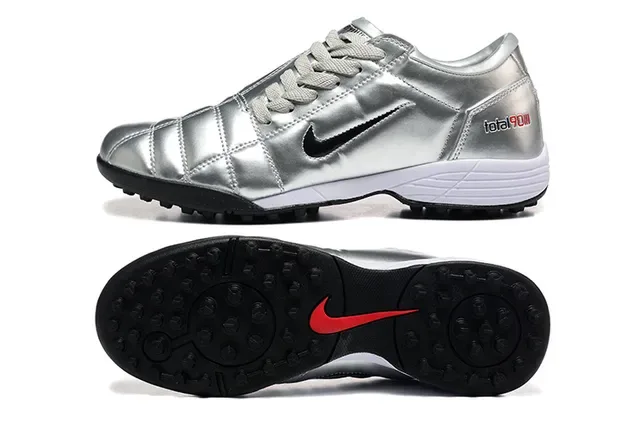 Nike Total 90 III Silver Black Red Turf Soccer Shoes 9