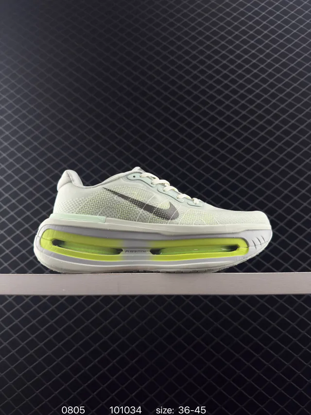 Nike Vomero Premium Gray Green Low-Top Mesh Upper Running Shoes 6