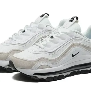 Nike Tênis Lifestyle Branco Bege Superior Sintético E Malha Salto Visível Air Unit