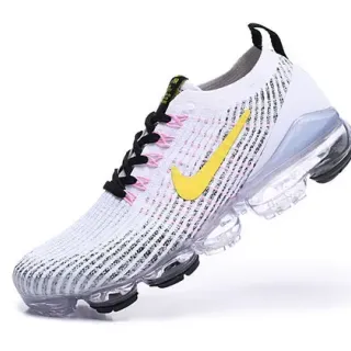 Nike Blanc et Noir Empeigne Knit Engineered Solaire Air Visible Pleine Longueur Sneakers Lifestyle