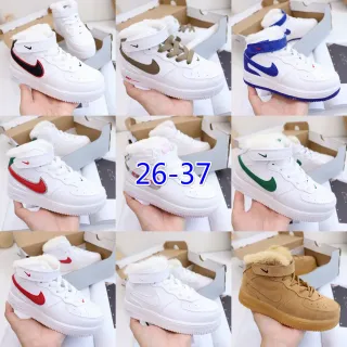 نايك أبيض أسود high top padded collar lifestyle sneakers
