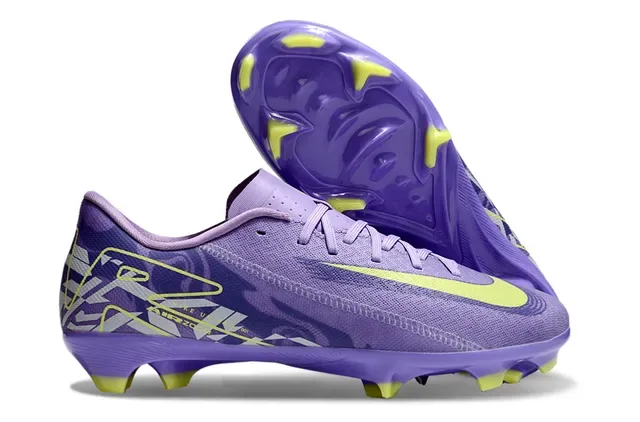 Nike Chaussures de Football Blanc Bleu Basse Synthétique Supérieure Graphique Tacheté Sol Firme 6