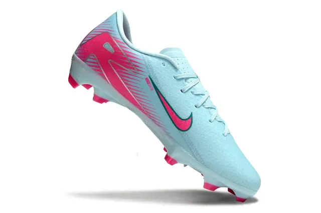 Nike Chaussures de Football Blanc Bleu Basse Synthétique Supérieure Graphique Tacheté Sol Firme 9