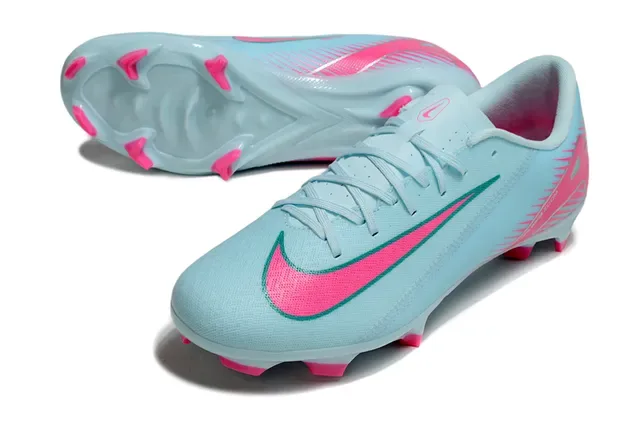 Nike Chaussures de Football Blanc Bleu Basse Synthétique Supérieure Graphique Tacheté Sol Firme 11