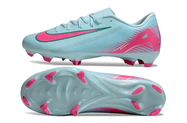 Nike Chaussures de Football Blanc Bleu Basse Synthétique Supérieure Graphique Tacheté Sol Firme 14