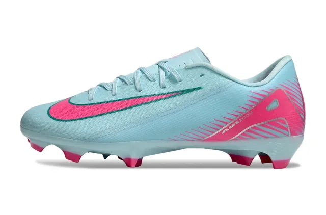Nike Chaussures de Football Blanc Bleu Basse Synthétique Supérieure Graphique Tacheté Sol Firme 15