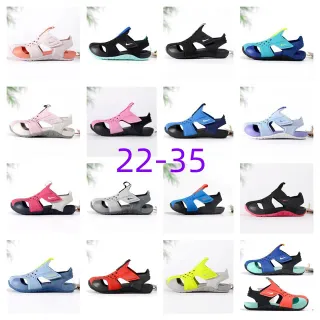Nike White Orange Open-Toe Single-Strap Casual Sandals