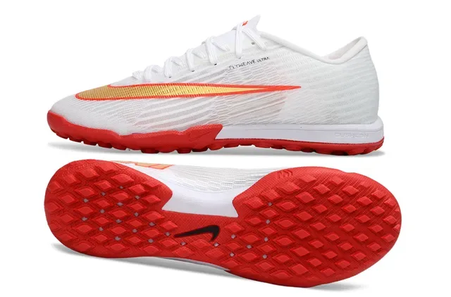 নাইক সাদা লাল Flyweave Knit upper gradient Swoosh overlay টার্ফ সকার জুতো 6