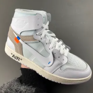 Nike x Off-White Air Jordan 1 Gris Claro Desconstruido Zapatos de Baloncesto