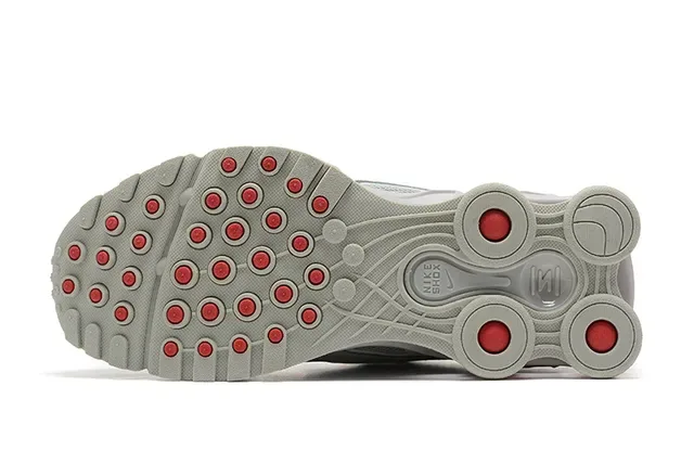 Nike x Supreme Shox NZ White Gray Red Lifestyle Sneakers 4