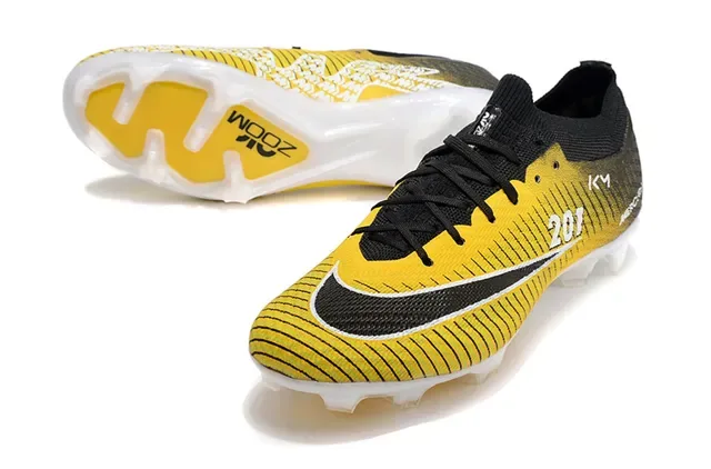 Nike হলুদ কালো লো-কাট সক ফিট আপার গ্রেডিয়েন্ট ফার্ম গ্রাউন্ড ফুটবল জুতা 3