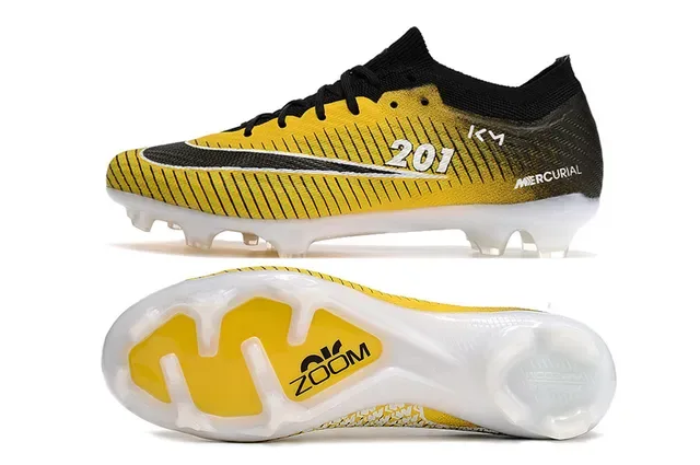 Nike হলুদ কালো লো-কাট সক ফিট আপার গ্রেডিয়েন্ট ফার্ম গ্রাউন্ড ফুটবল জুতা 5