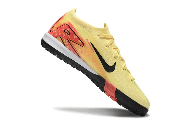 Nike Yellow Orange Knit Upper Gradient Graphic Overlay Turf Soccer Shoes 2