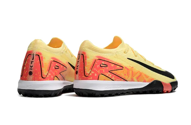 Nike Yellow Orange Knit Upper Gradient Graphic Overlay Turf Soccer Shoes 5