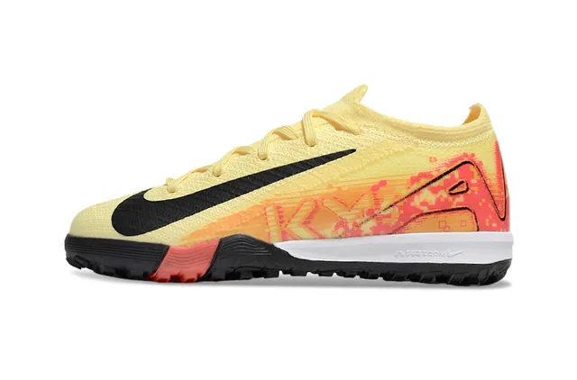 Nike Yellow Orange Knit Upper Gradient Graphic Overlay Turf Soccer Shoes 7