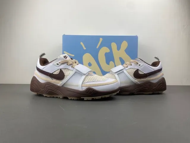 Nike Zoom 2K Blanc et Marron avec Partie Supérieure en Cage Synthétique Maillage Layered Sneakers 11