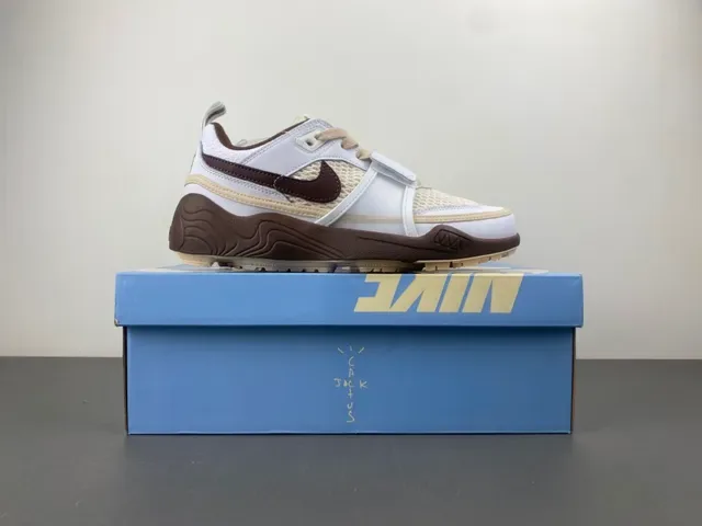 Nike Zoom 2K Blanc et Marron avec Partie Supérieure en Cage Synthétique Maillage Layered Sneakers 13