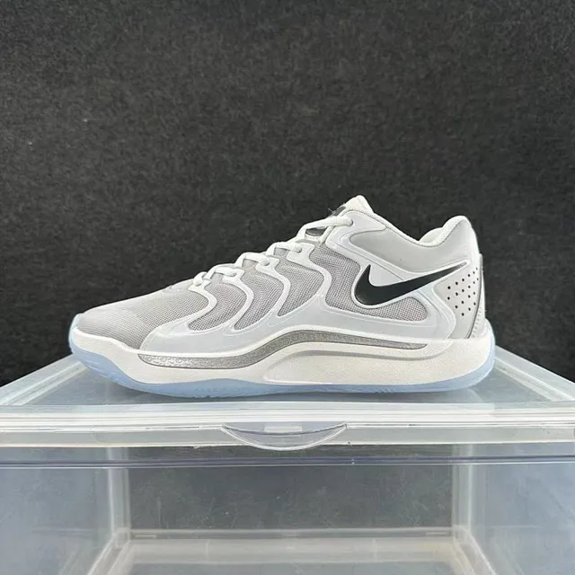 Nike Zoom Rev ধূসর কালো মেশ উপর সিন্থেটিক ওয়েভ ওভারলে বাস্কেটবল জুতা 2