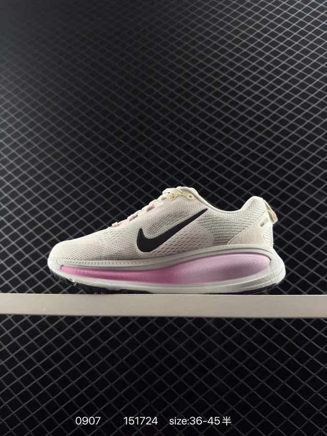 Nike ZoomX Beige Pink Breathable Knit Upper Full-Length Midsole Band Running Shoes 6