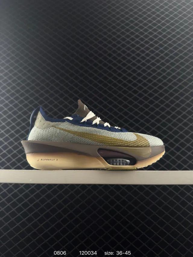Nike ZoomX Gray Navy Engineered Knit Upper Collar Contrast Running Shoes 5