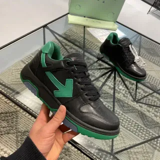 Off-White Arrow Black and Green Chunky Sneakers