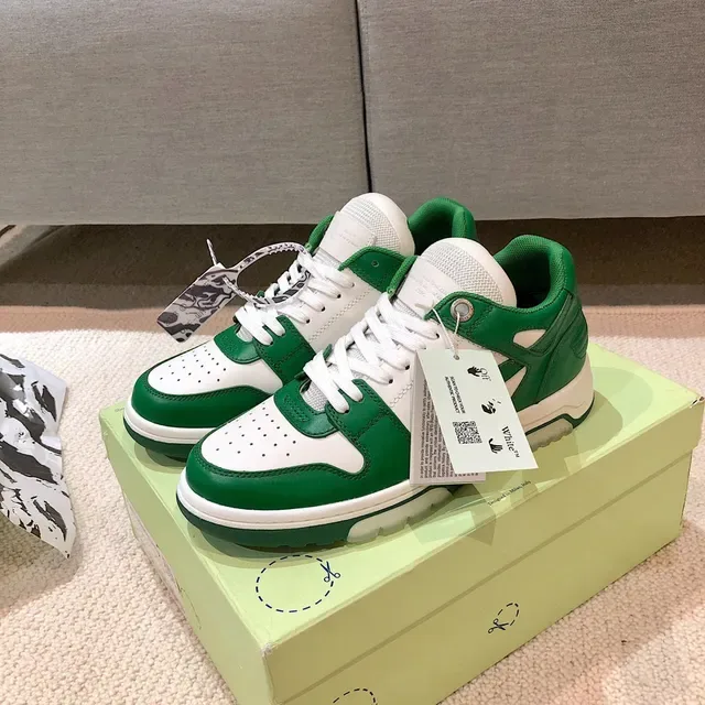 Off-White Arrow সবুজ এবং সাদা লাইফস্টাইল স্নিকার্স 4