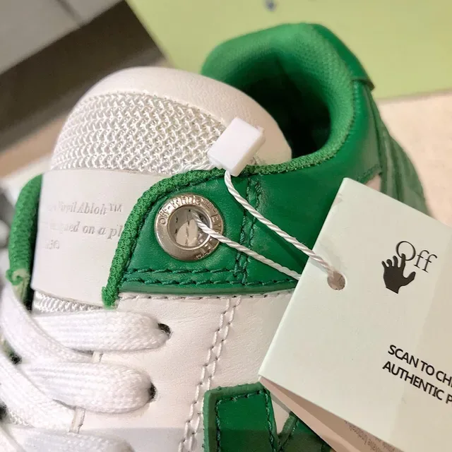 Off-White Arrow সবুজ এবং সাদা লাইফস্টাইল স্নিকার্স 5
