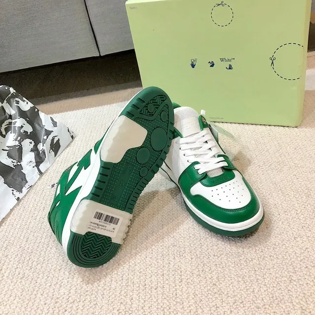 Off-White Arrow সবুজ এবং সাদা লাইফস্টাইল স্নিকার্স 7