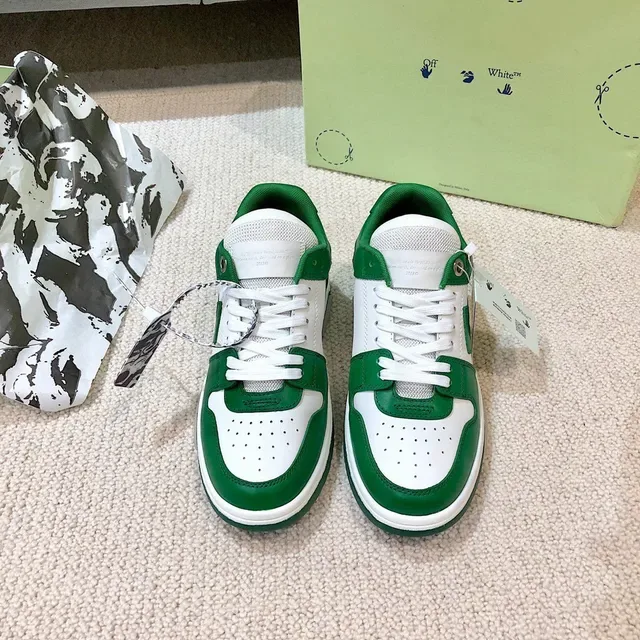 Off-White Arrow সবুজ এবং সাদা লাইফস্টাইল স্নিকার্স 8