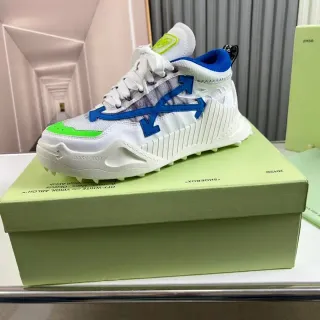 Off-White Blue Sole Diagonal Arrow Logo Chunky Sneakers