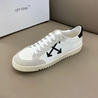 Off-White Diagonal Arrow Logo White and Gray Lifestyle Sneakers