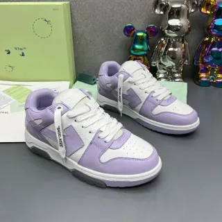 Off-White Purple Low-Top Panelled Construction Lifestyle Sneakers