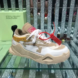 Off-White Runner Beige White Red Chunky Sneakers