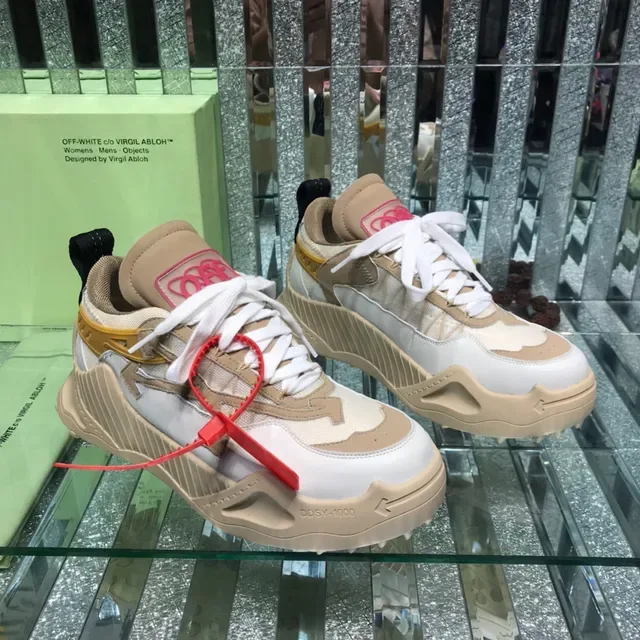 Off-White Runner 米白红厚底运动鞋 6