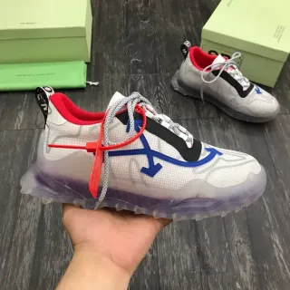 Off-White Runner White Red Blue Translucent Chunky Sneakers