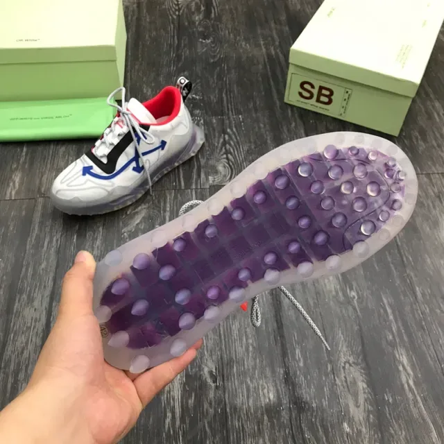 Off-White Runner White Red Blue Translucent Chunky Sneakers 2